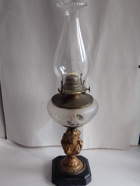 Victorian Figural Kerosene Lamp