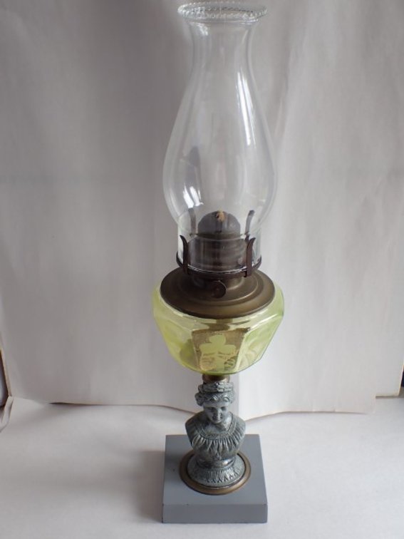 Roman Figural Kerosene Lamp
