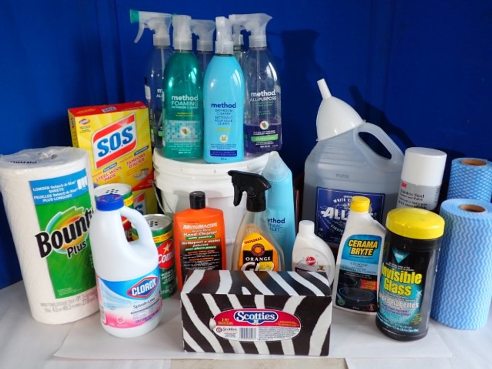 Collection of Household Cleaners