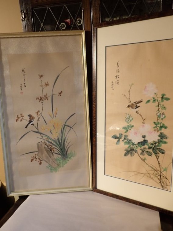 Vintage Chinese/Japanese Silk Paintings