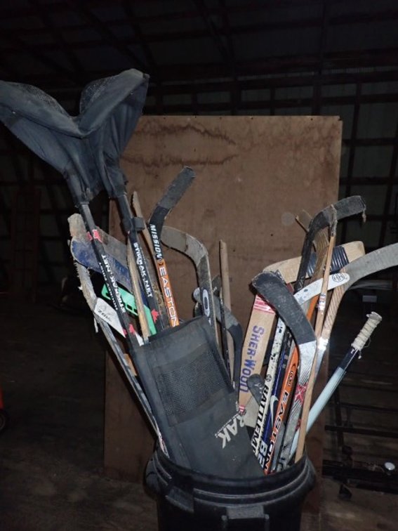 Collection Of Hockey Sticks