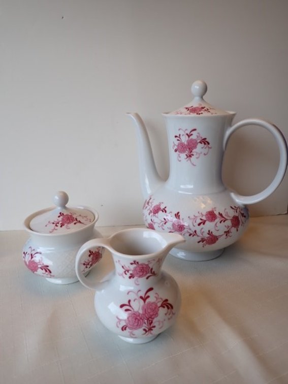 Coffee Pot, Creamer and Covered Sugar Bowl