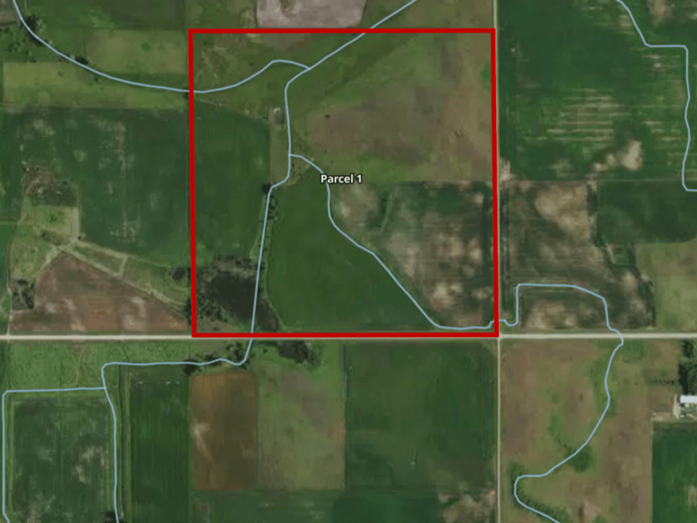 160.79 Surveyed Acres, 115.77± Tillable (FSA) Acres, located in the SE1/4, Section 22, Twp 119, Range 46, Walter Twp, Lac qui Parle Co, MN