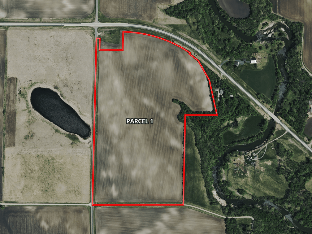 Parcel 1 - 81.52± Surveyed Acres, 77.62± Tillable (FSA) Acres, located in the SW 1/4 of the SW 1/4 and Lots 1 and 2 in the N 1/2 of the SW 1/4, except part, in Section 5, Township 115, Range 38, Hawk Creek Township, Renville County, Minnesota.