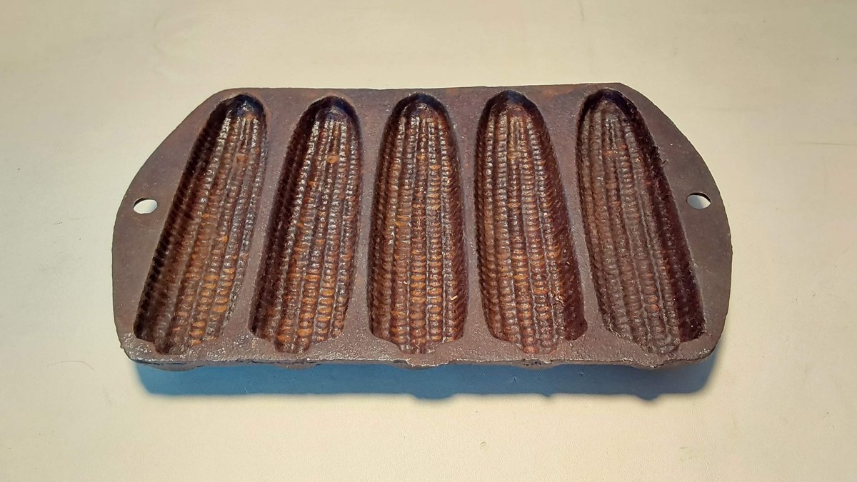Vintage Aunt Jemima Meal Cast Iron Corn Bread Pan