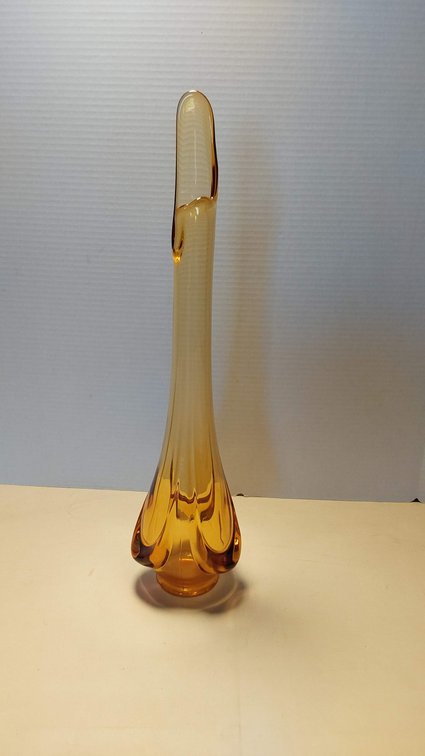 Vintage Mid-Century Viking Drape Swung Glass Vase