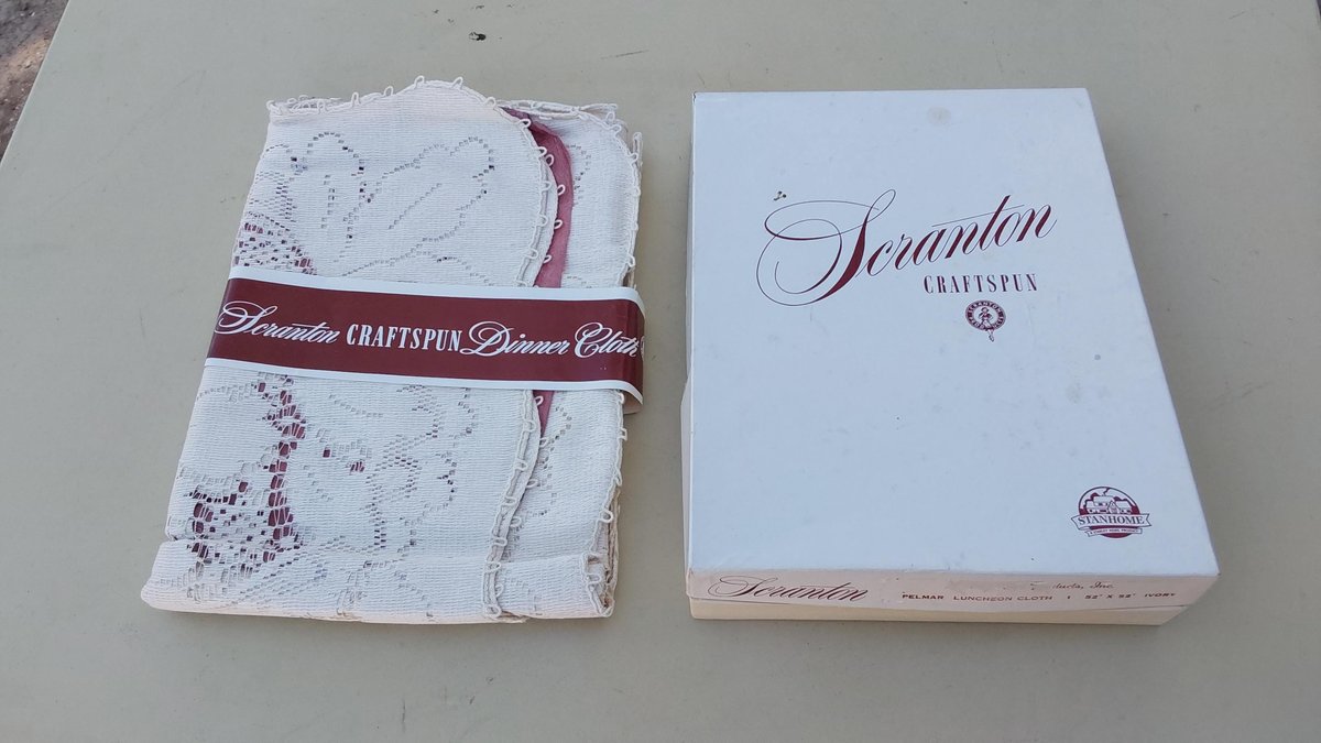 Pelmar Luncheon Cloth (NEW) 52" x 52" Ivory