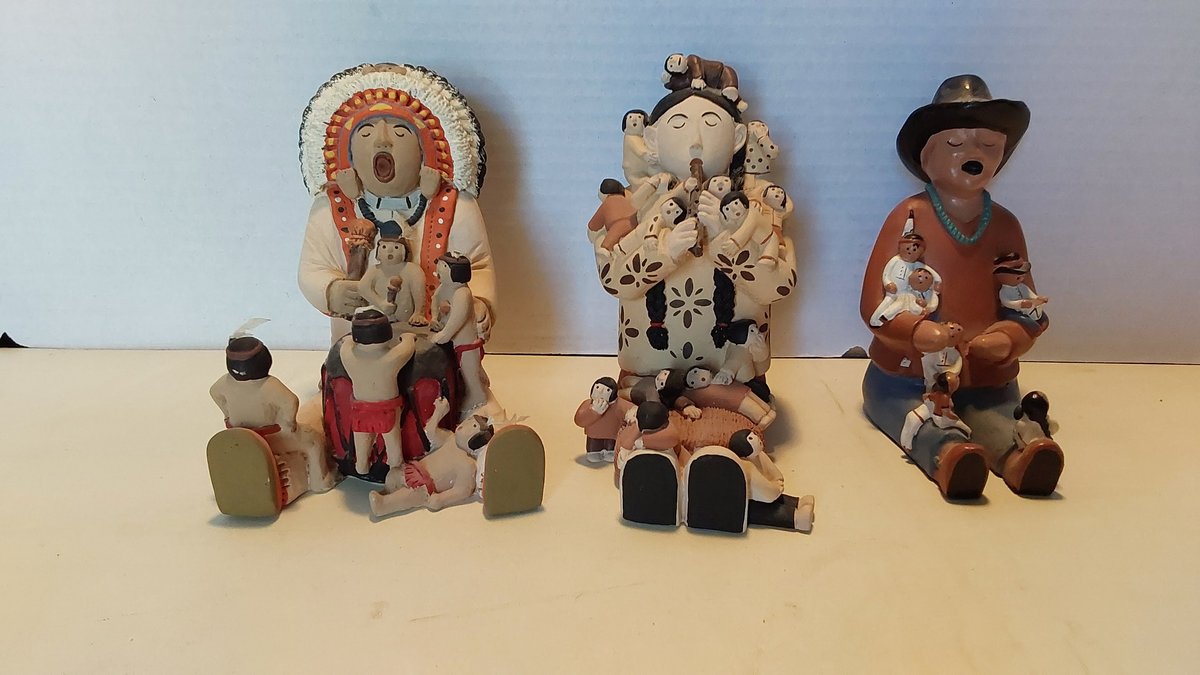 Southwest Native American Clay "Storyteller" Pieces