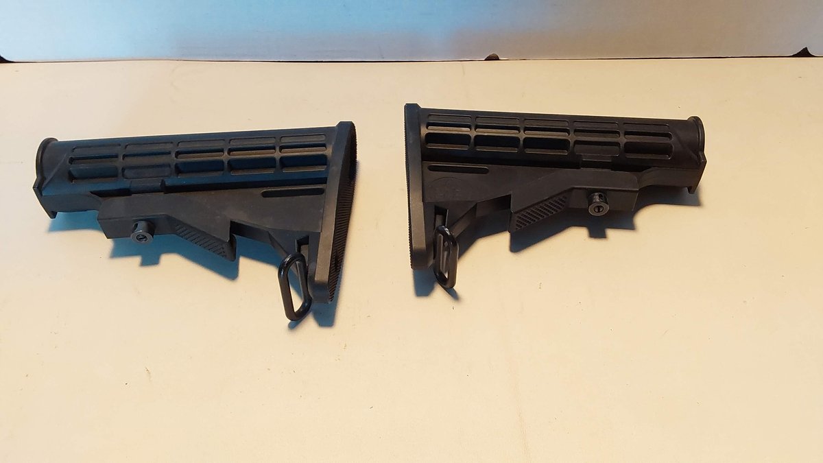(2)AR 15/M16 M4-Style Polymer Butt Stocks