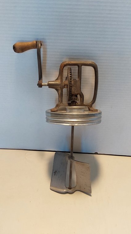 Vintage Butter Churn Lid & Paddle Assembly