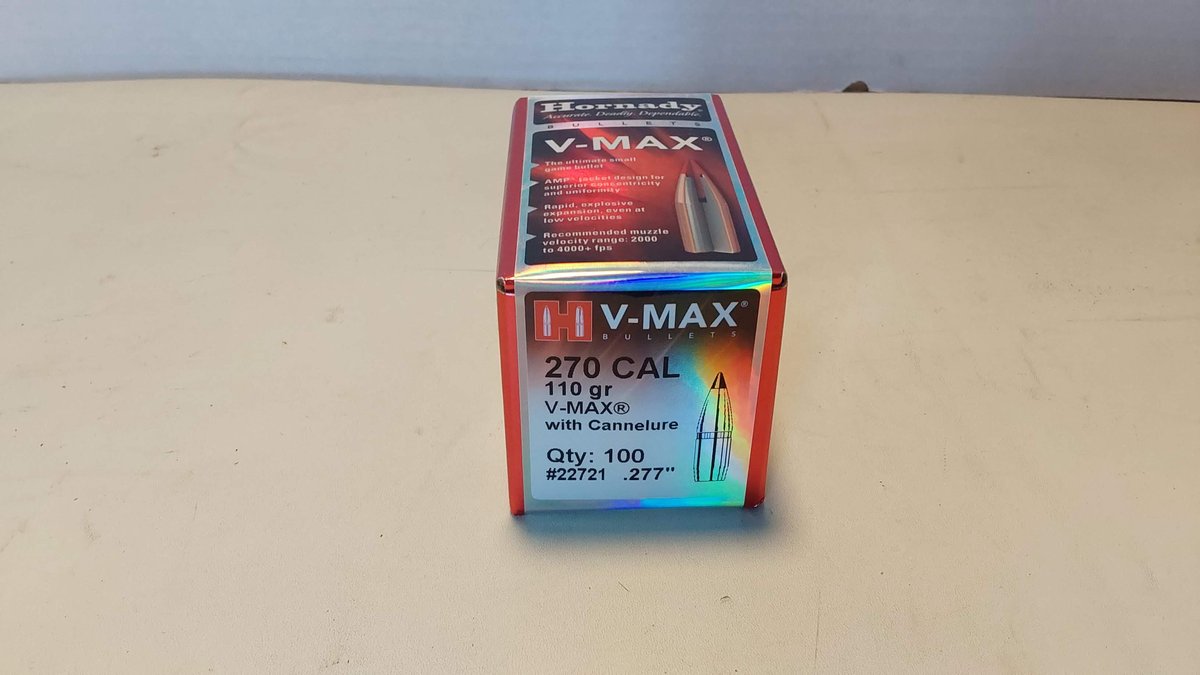 V-Max 270 Cal, 110 Grain Bullet(100 Unopened)