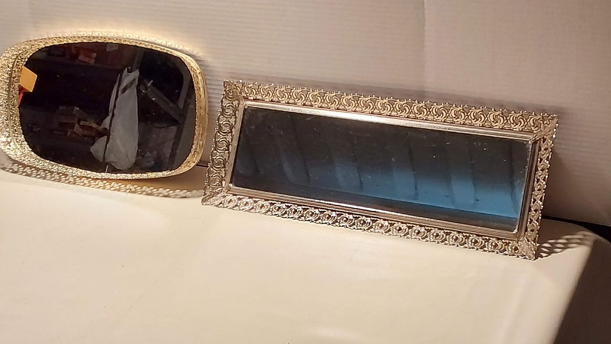 Vintage Mirrored Trays
