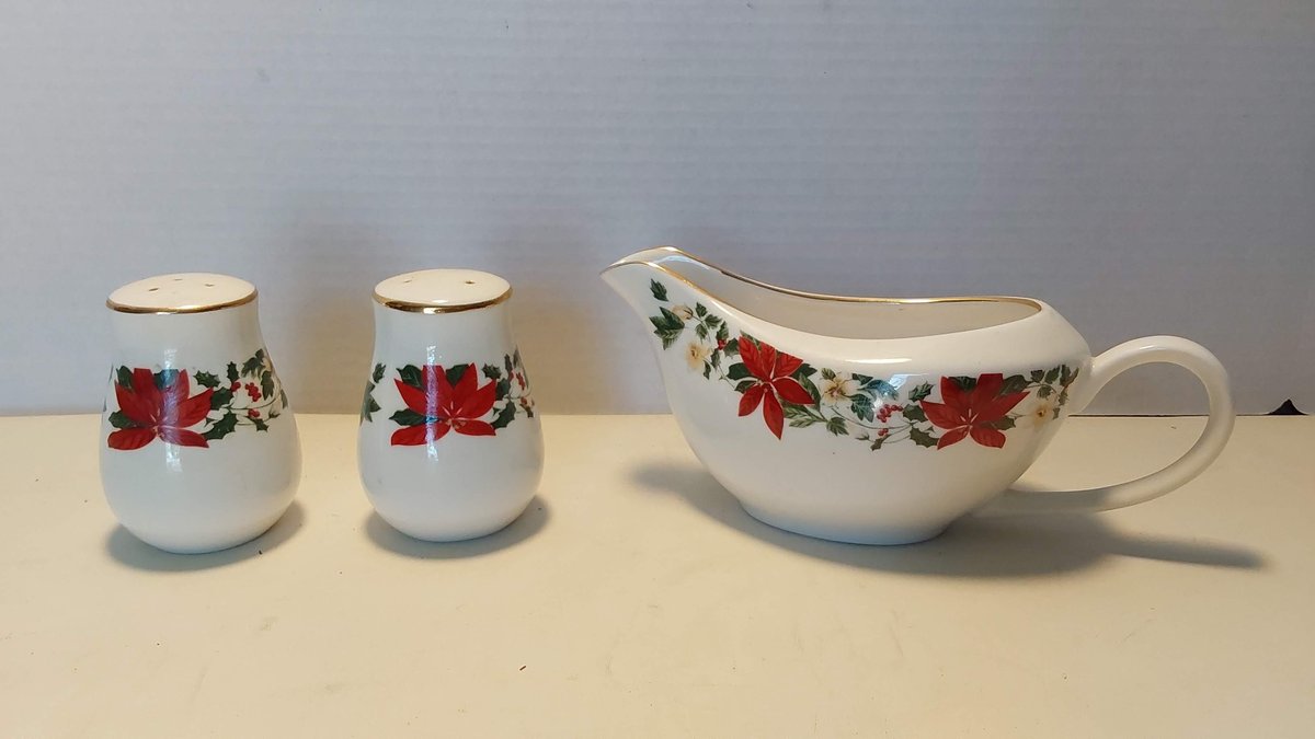 Gibson Gravy Boat; Salt & Pepper Shakers