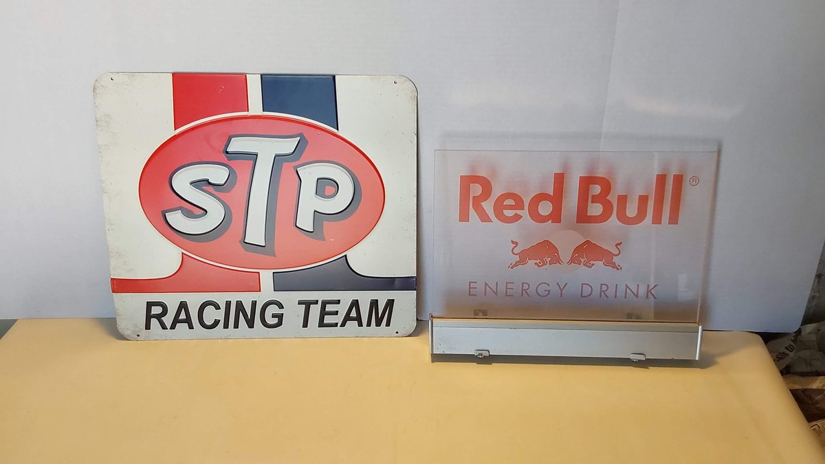 STP Metal Sign; Red Bull Sign