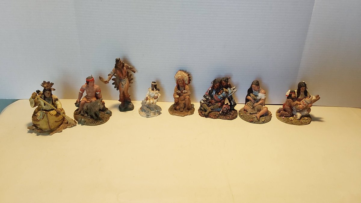 (8) Native American Figurines(Note one is missing lower arm)