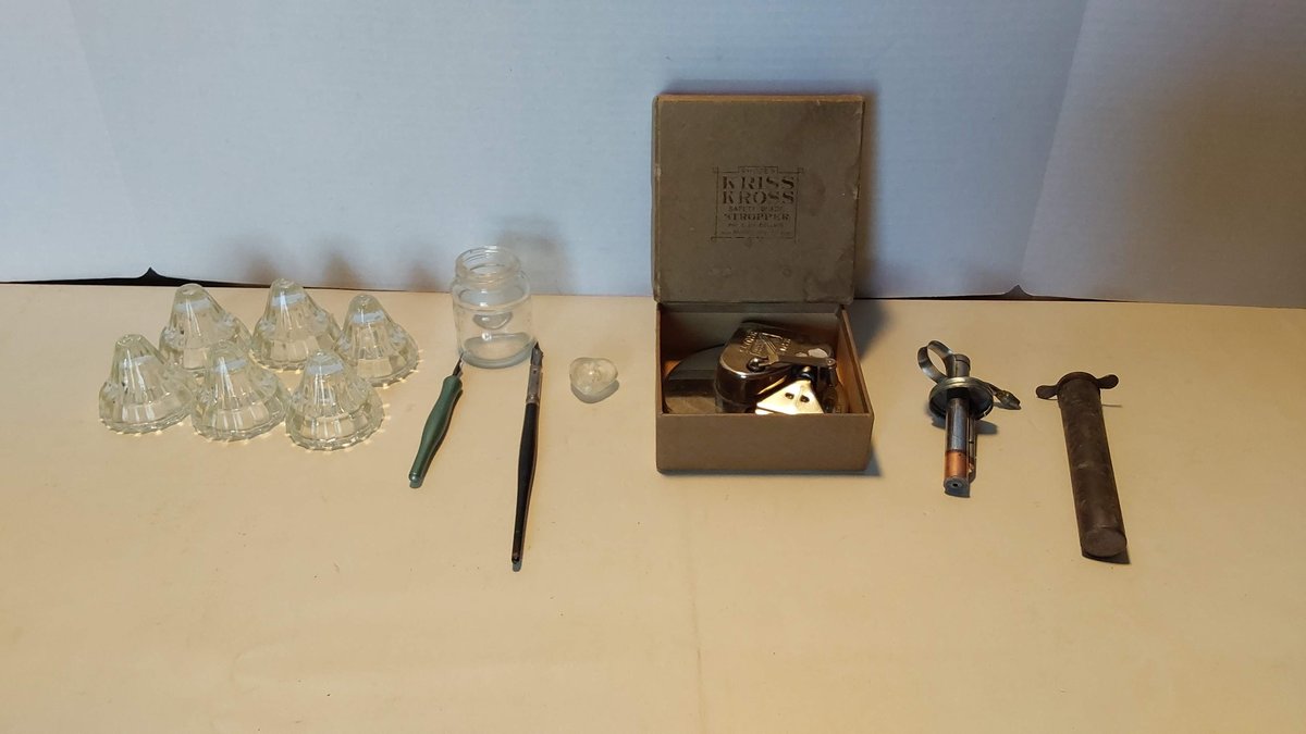 Antique Kriss Kross Razor Sharpeners; Ink Pens & More