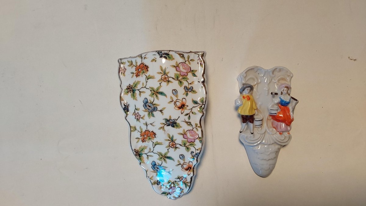 (2) Wall Pocket Vases (Made in Japan)