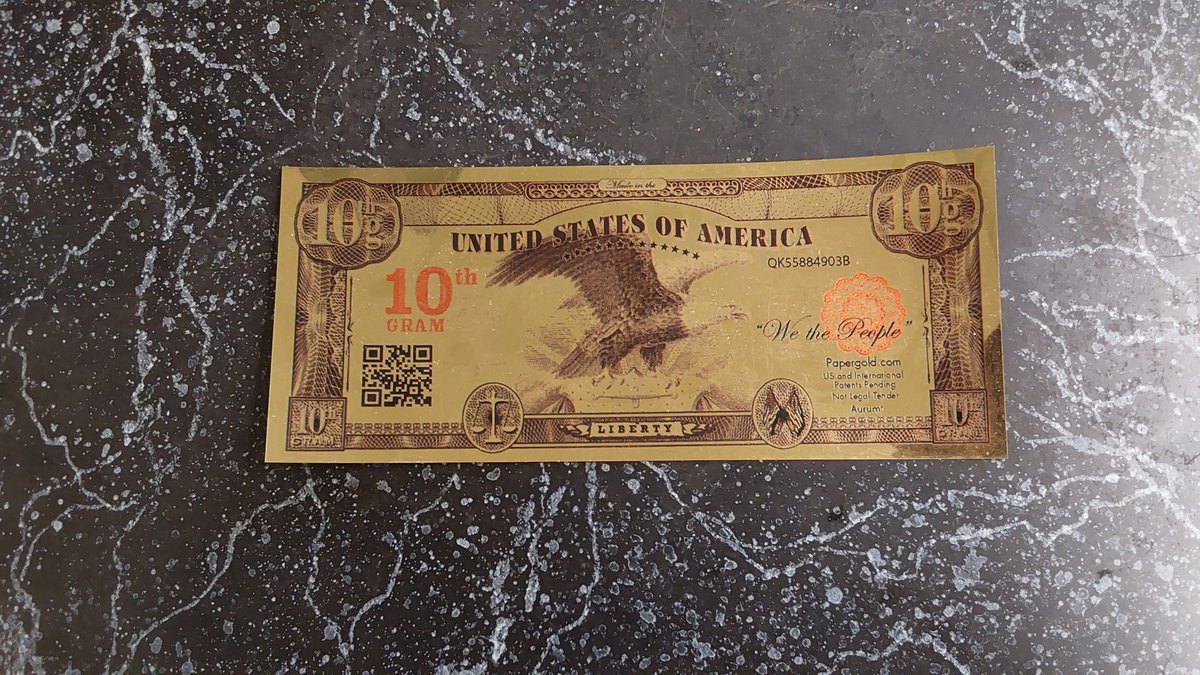 1/10th Gram Gold Foil Bill