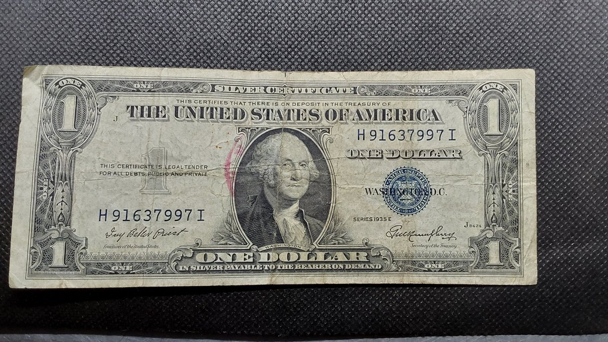 1935 E One Dollar Silver Certificate (Blue Seal)