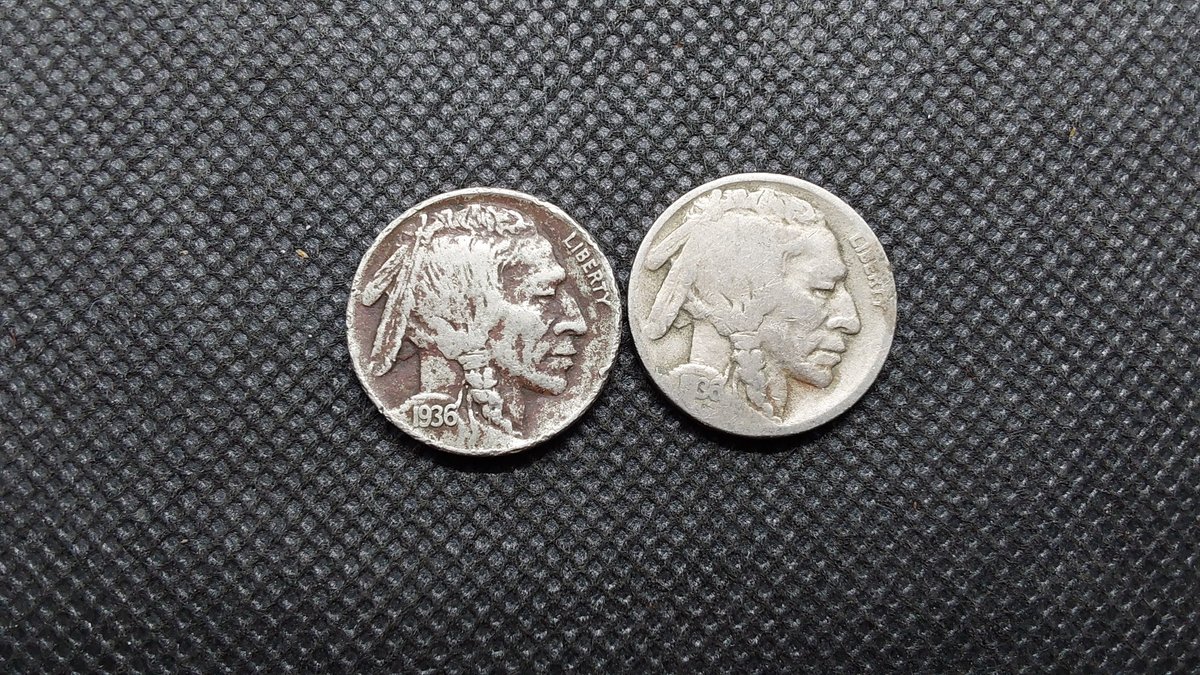 1936 & 1936 D Buffalo Nickels