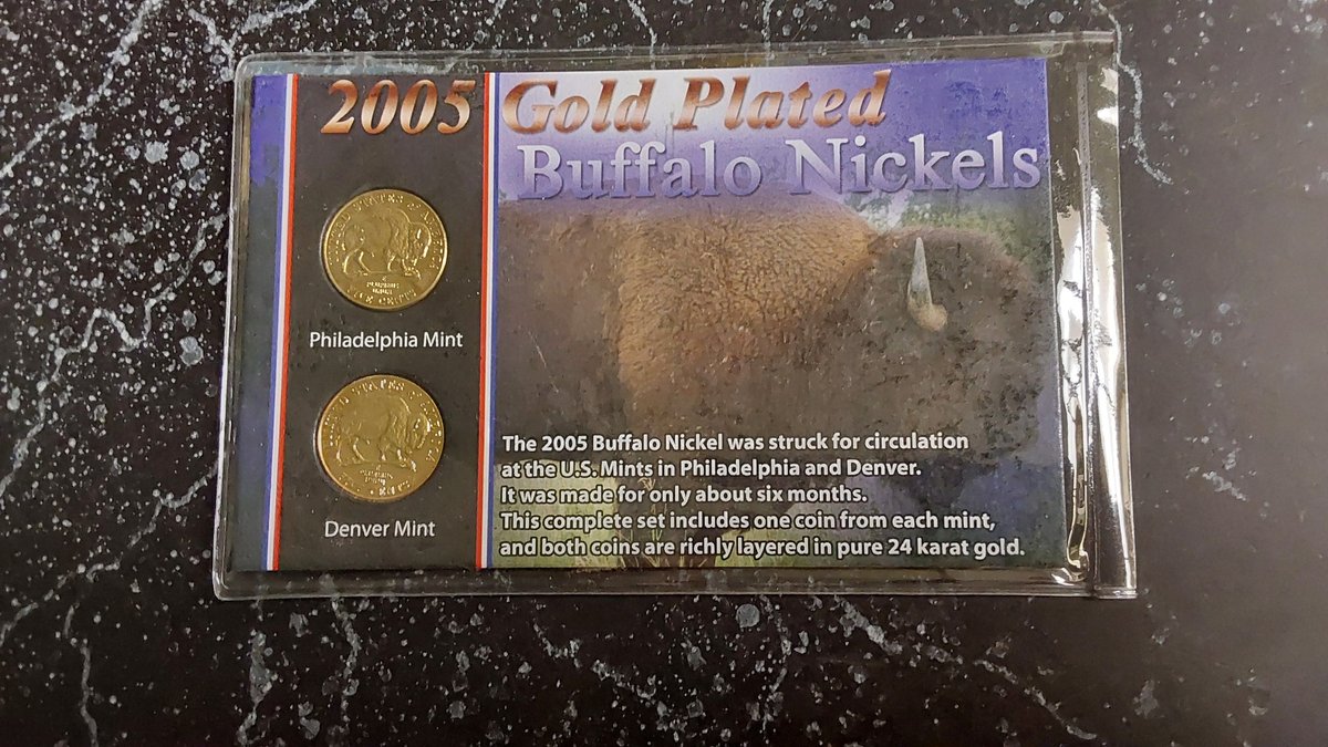 2005 Gold Plated Buffalo Nickels