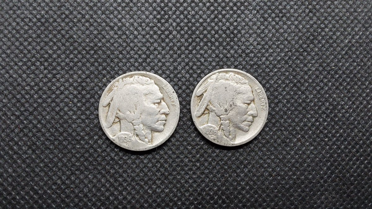 1936 & 1936 D Buffalo Nickels