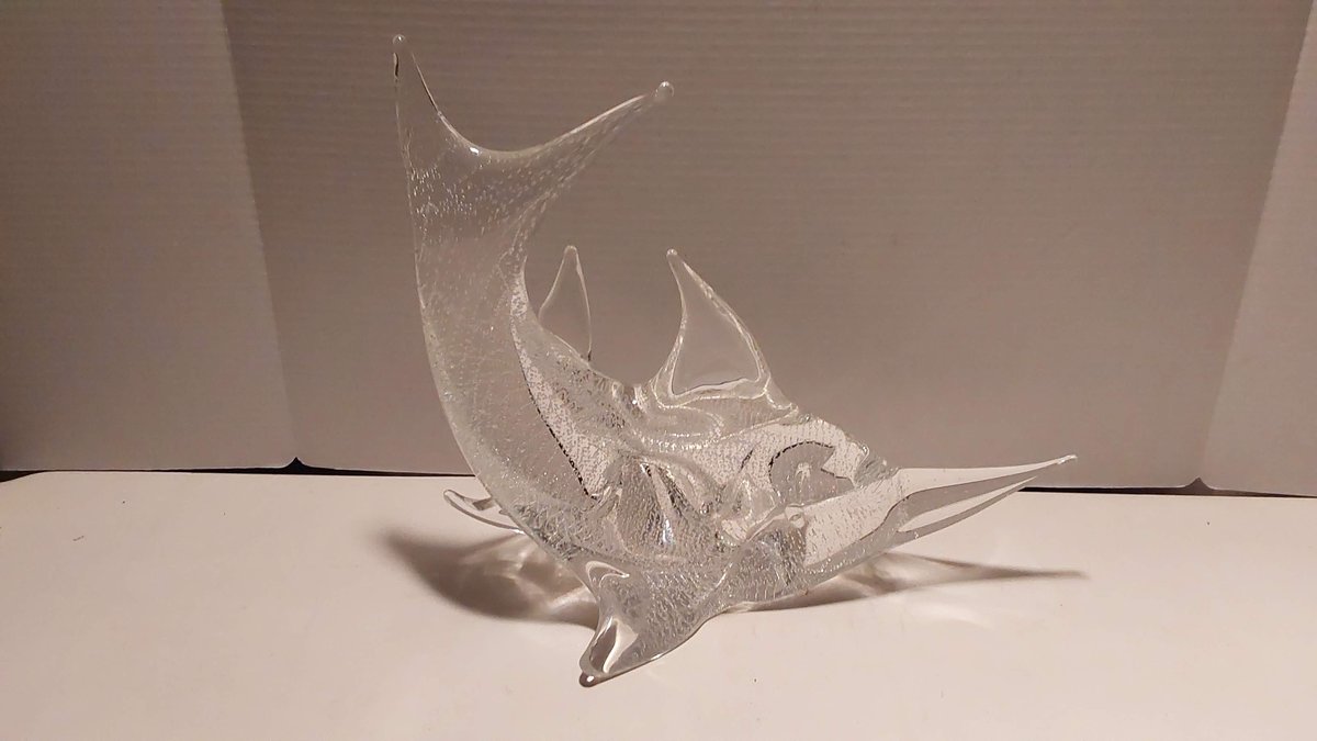 Glass Swordfish/Marlin Sculpture