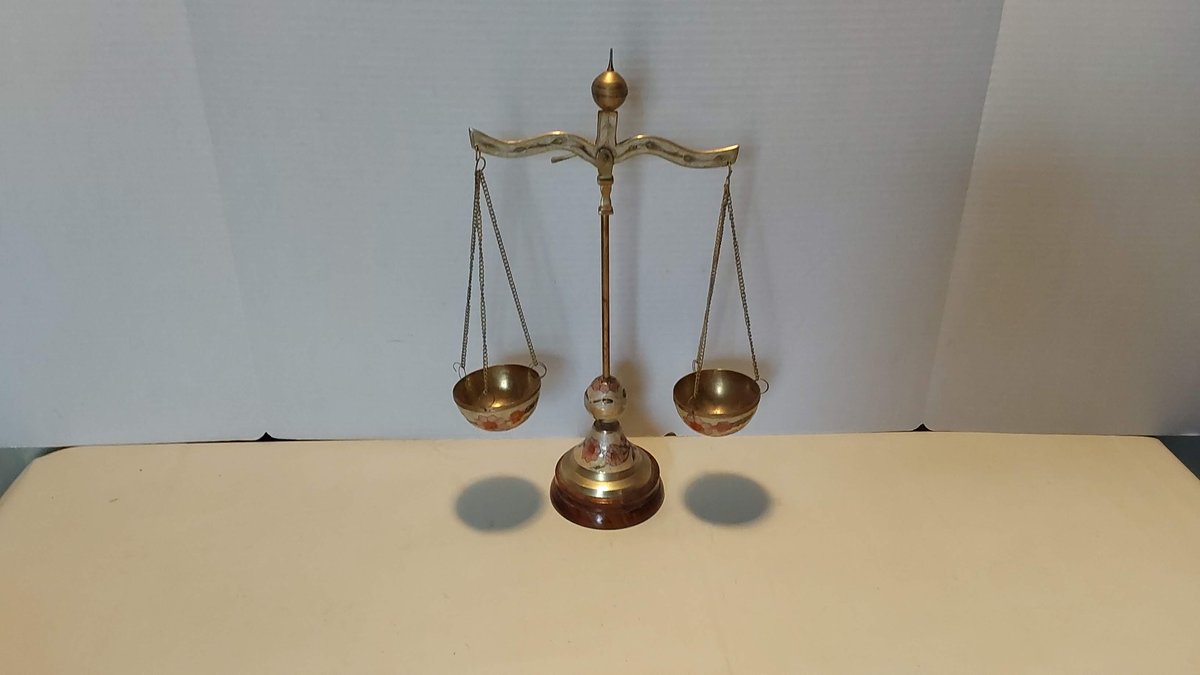 Vintage Indian Brass Balance Scale