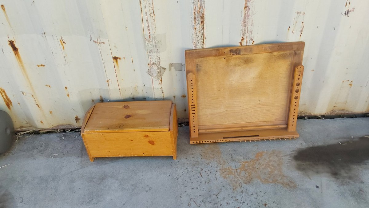 Wooden Storage Box; Wooden Artist/Craft Board