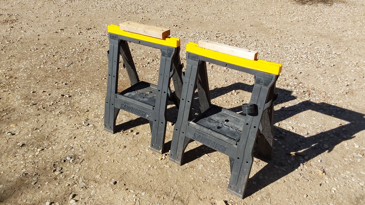 (2) Plastic Sawhorses