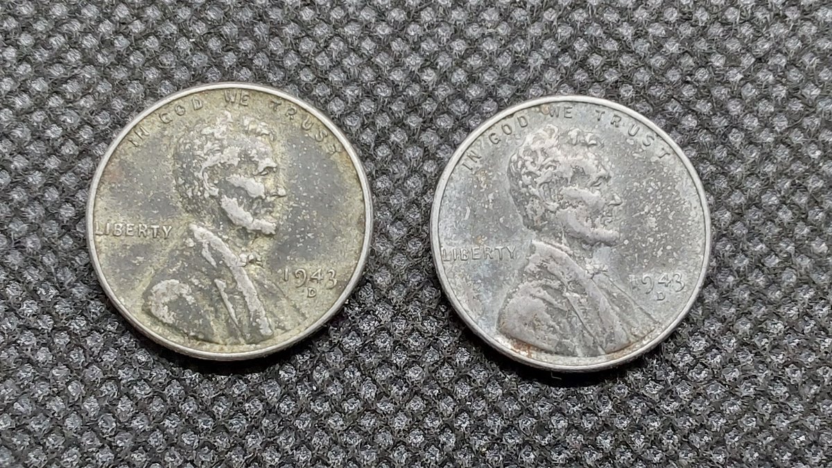 (2) 1943 D Steel Cents