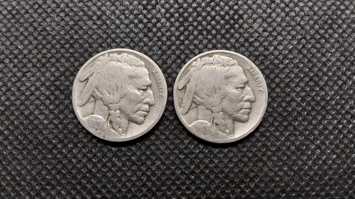 (2) 1928 Buffalo Nickels