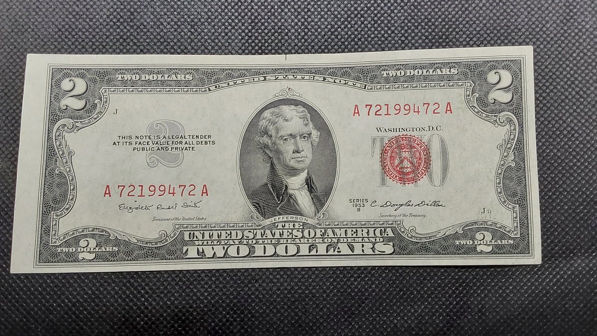 1953 B Two Dollar Bill (Red Seal)