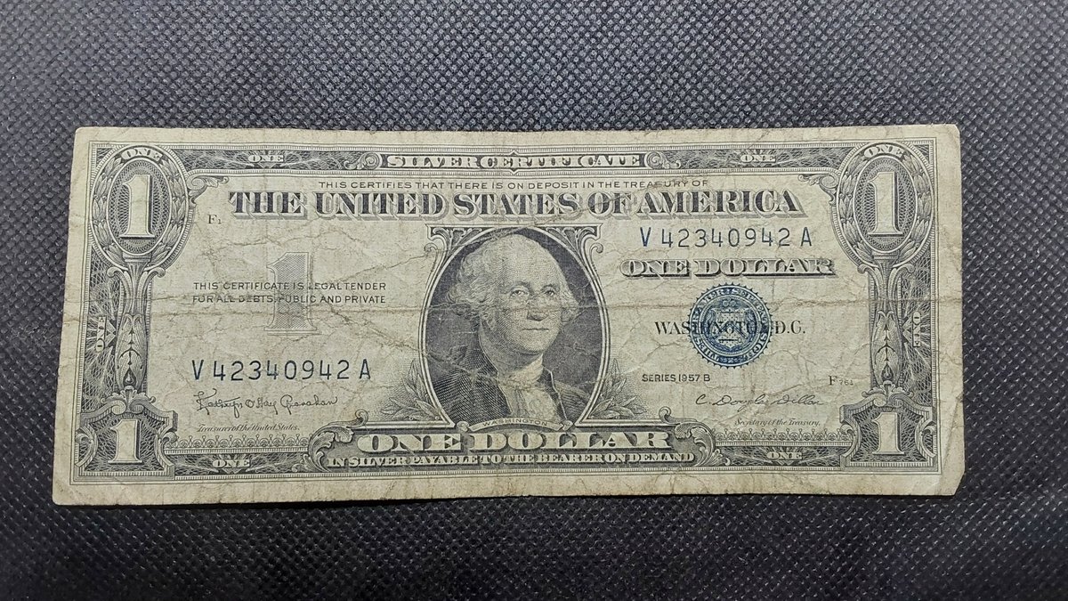1957 B One Dollar Silver Certificate (Blue Seal)