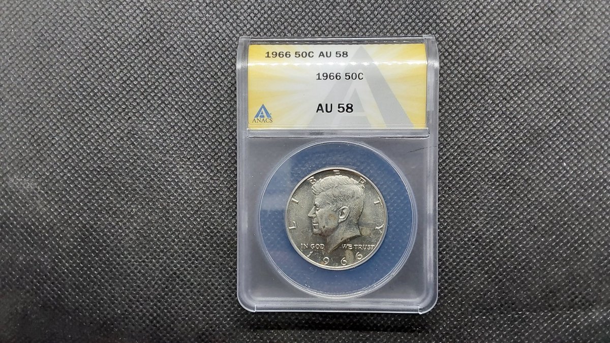 1966 AU58 Kennedy Half Dollar (40% Silver)