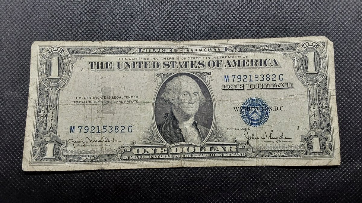1935 D One Dollar Silver Certificate (Blue Seal)