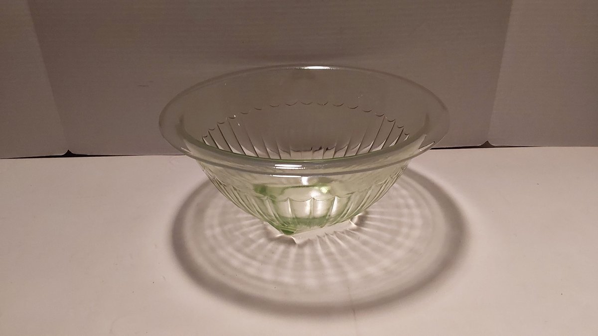 Vintage Green Uranium Glass Bowl