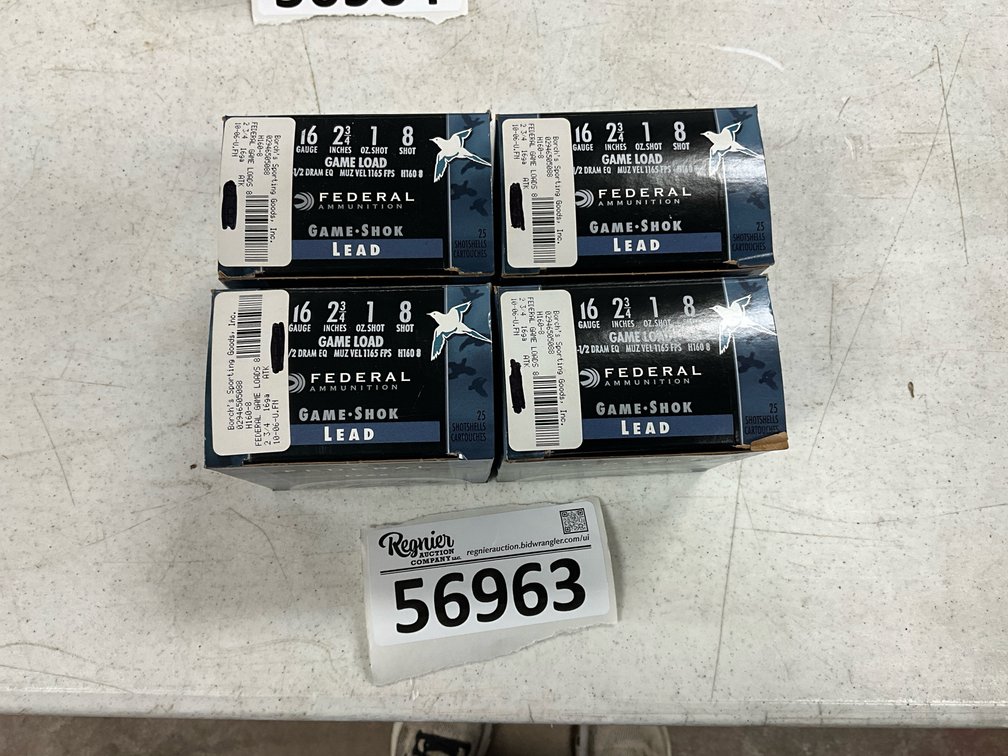 (X4) Federal 16ga 2-3/4” Game Load