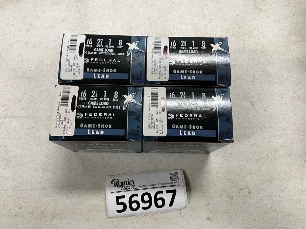 (X4) Federal 16ga 2-3/4” Game Load