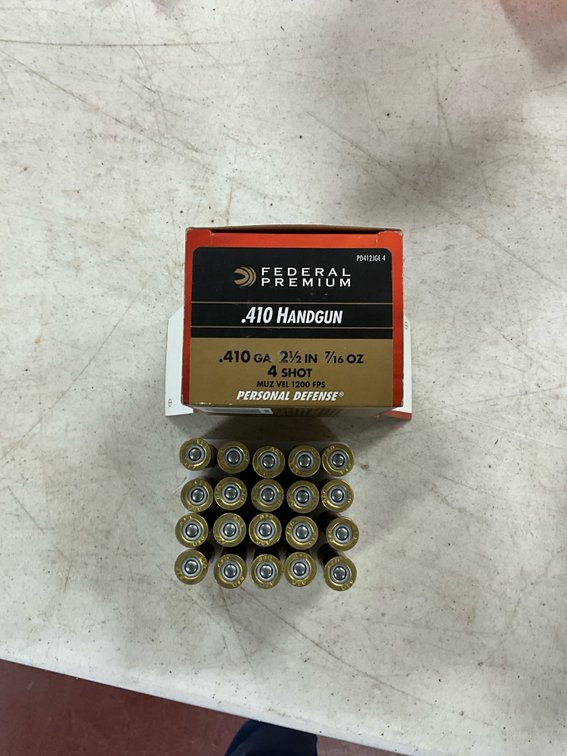 410ga 2-1/2” 4 shot Handgun