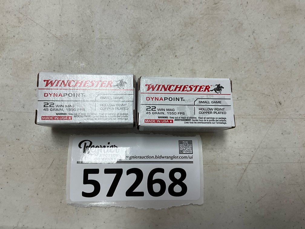 Winchester 100rds 22 Win Mag 45gr