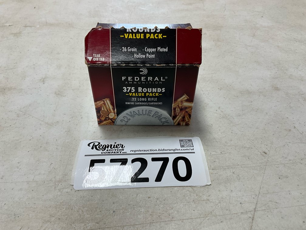 Opened ~ 375 rds 22 Long Rifle 36 gr