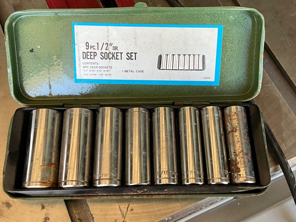 9pc 1/2” Deep Socket Set