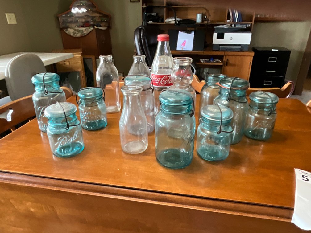 Blue Jars & Milk Jars