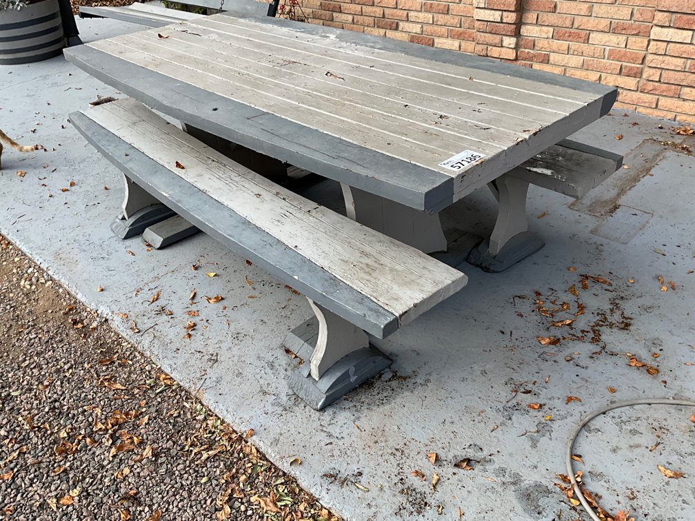 Grey Wood Picnic Table