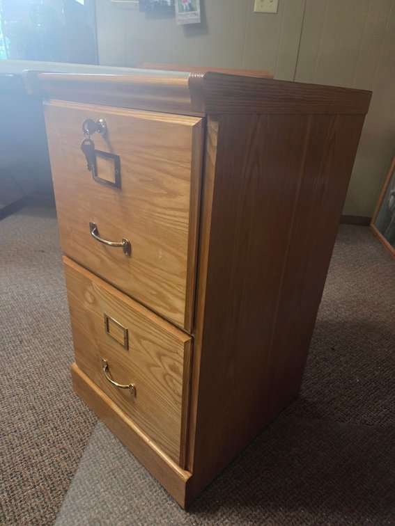 Wood 2 Drawer File Cabinet