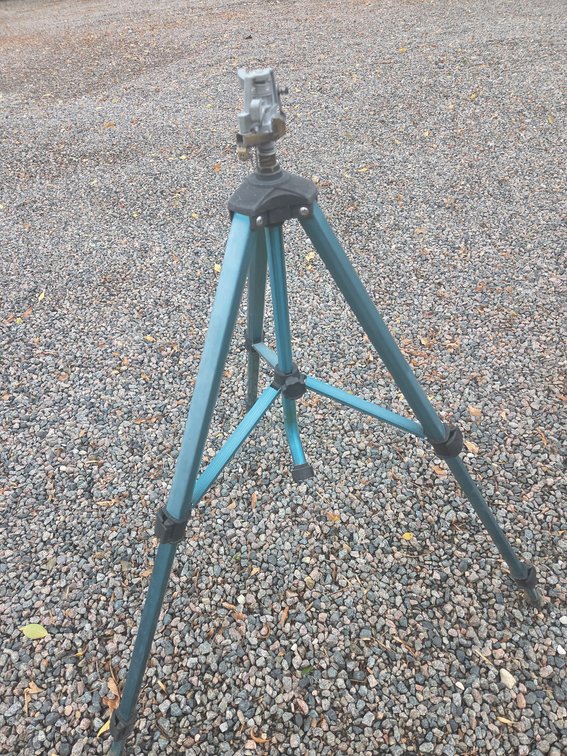 Blue Sprinkler on Stand