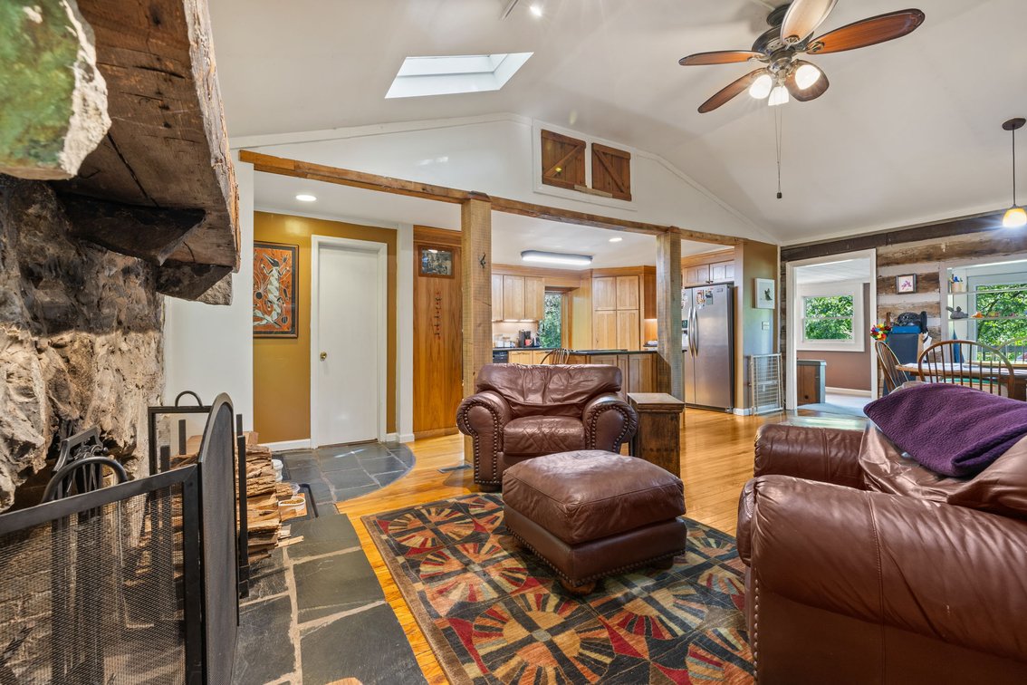 Image for Caney Fork Creek - 22 acres of Amazing Nature + Comfortable Old Log Cabin + Guest House + Shop