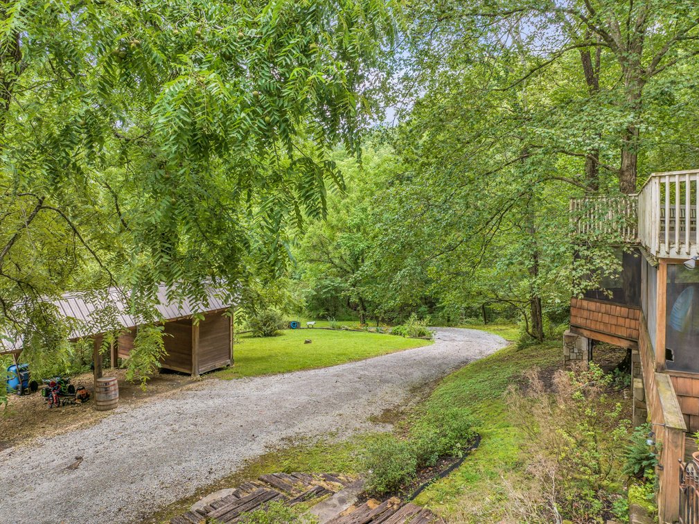 Image for Caney Fork Creek - 22 acres of Amazing Nature + Comfortable Old Log Cabin + Guest House + Shop
