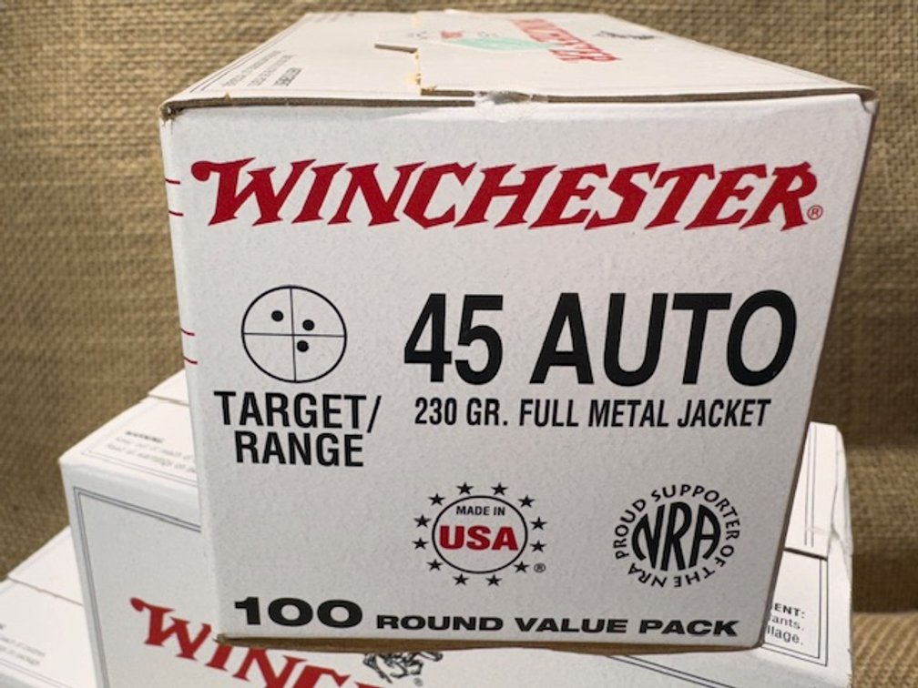 Winchester 45 AUTO - 400 Rounds (4 Boxes)